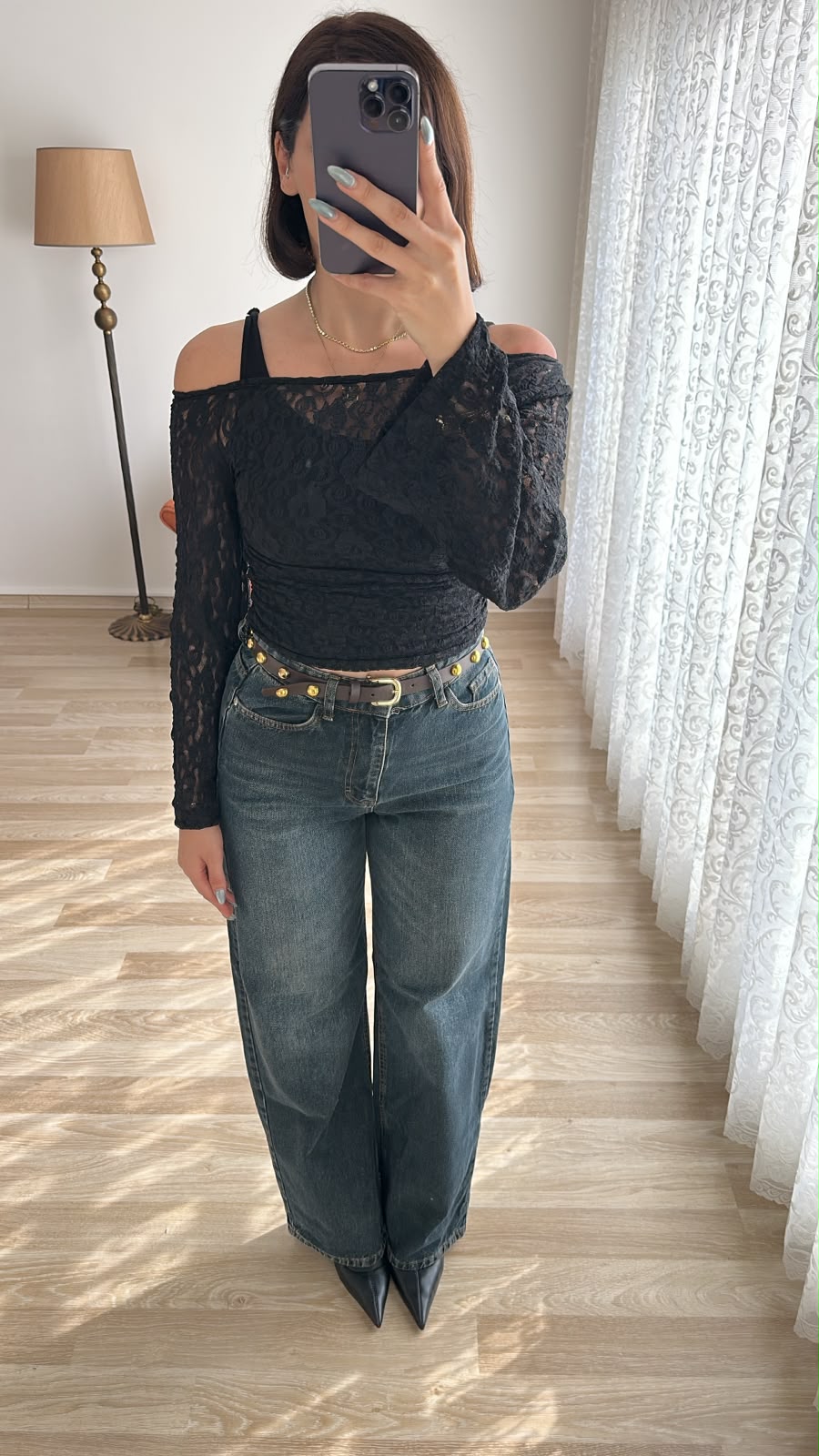 Kemer Detaylı Denim Jean - Görsel 5