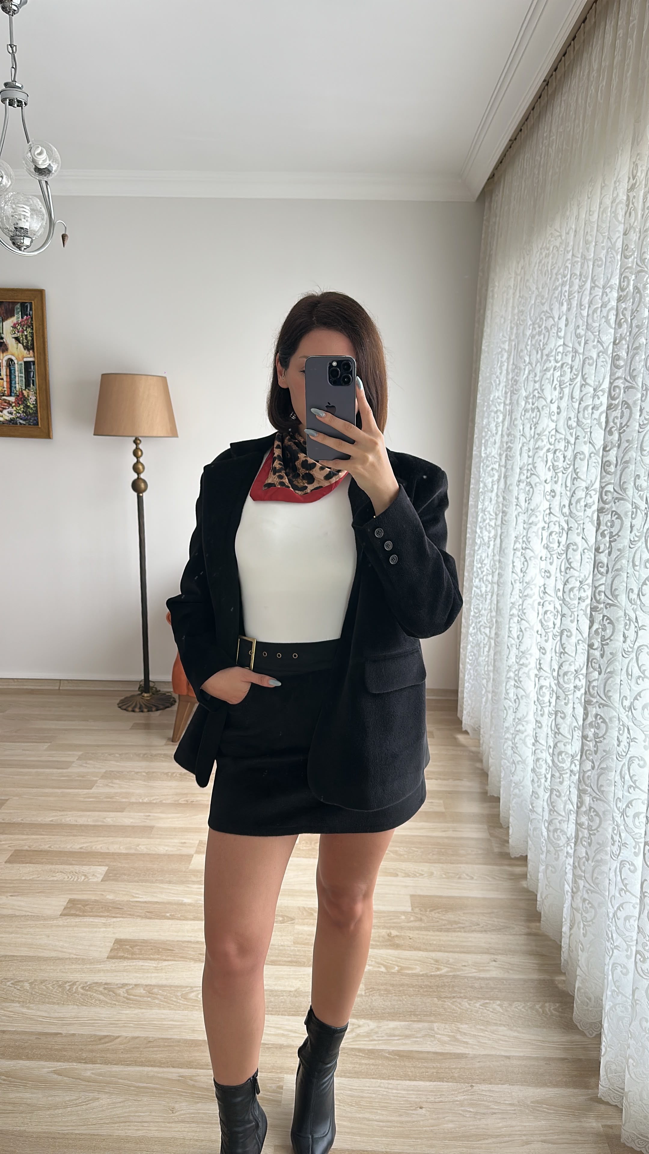 Siyah Süet Takım